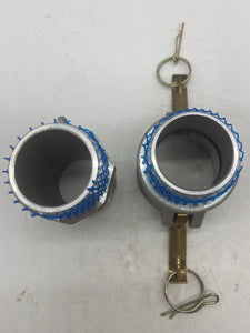 2” Aluminum Male Adapt, 2" Aluminum Female Coup x 2”MNPT (No Box)