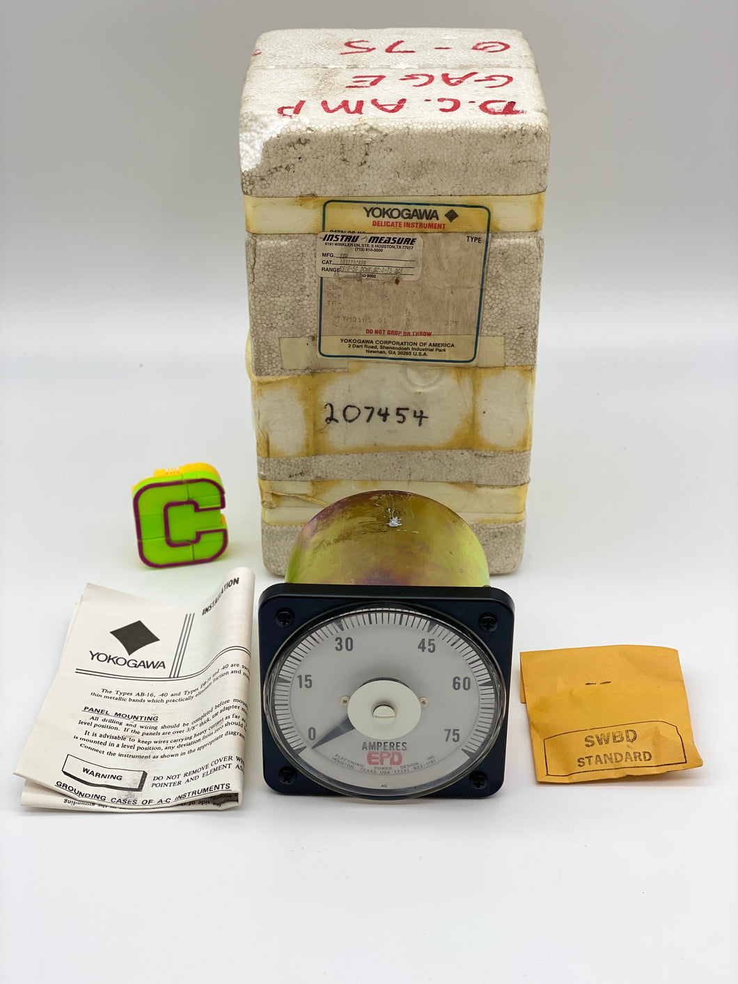Yokogawa DB40 Ammeter, Cat: 103111FAZZ7UAS, ES: 50 mVDC, 0-75 ADC, TWH0510-02 (Open Box)