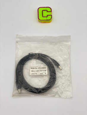 Nottrot STA-USB003 USB 2.0 AM to BM Cable, 3m (10ft), Black (New)