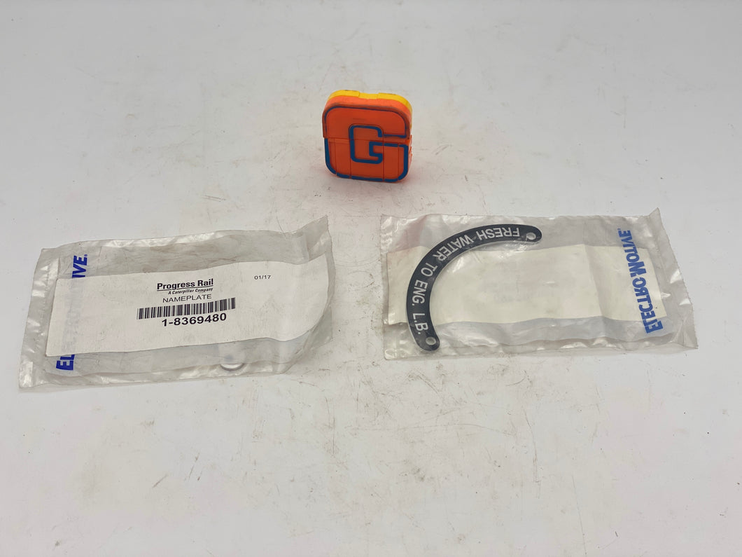 Progress Rail Electro-Motive (EMD) 1-8369480 Nameplate, Fresh Water To Eng. L.B. (New)