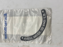 Load image into Gallery viewer, Progress Rail Electro-Motive (EMD) 1-8369480 Nameplate, Fresh Water To Eng. L.B. (New)