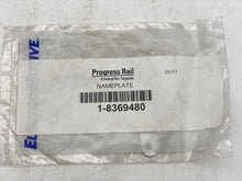 Load image into Gallery viewer, Progress Rail Electro-Motive (EMD) 1-8369480 Nameplate, Fresh Water To Eng. L.B. (New)