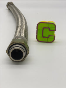Flexible Metal Hose Assembly, 24", 1" FJIC (x2) (No Box)