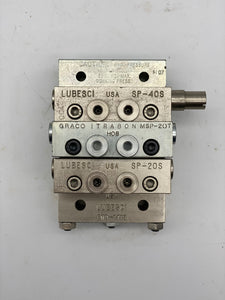 Graco Trabon MSP Lube Divider Valve Manifold Assy., MSP-20T, SP-40S, SP-20S (No Box)