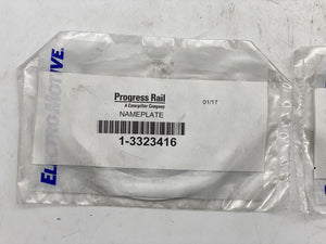Progress Rail Electro-Motive (EMD) 1-3323416 Nameplate, Starting Air (New)