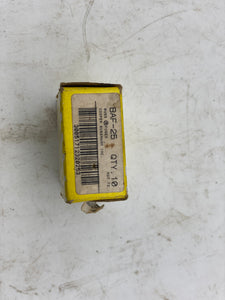Cooper Bussmann BAF-25 Amp Fusetron Fuse *Lot of (8)* (New)