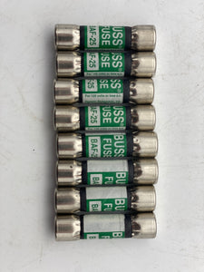 Cooper Bussmann BAF-25 Amp Fusetron Fuse *Lot of (8)* (New)