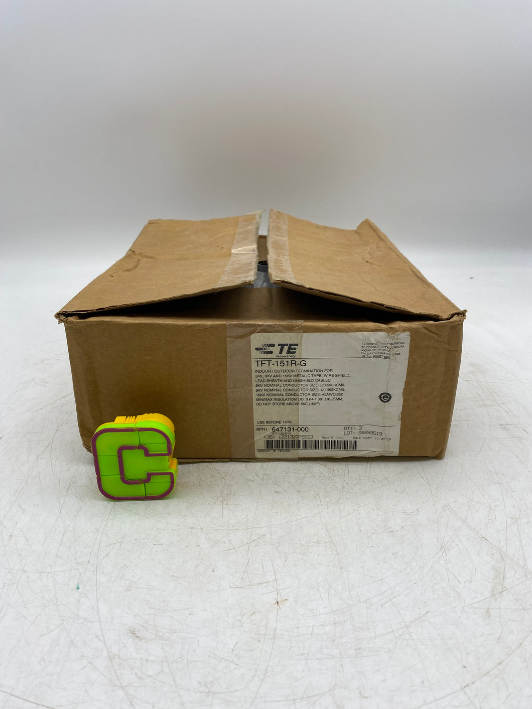 TE Connectivity 647131-000 TFT-151R-G Indoor/Out Termination Kit *Box of (3)* (Open Box)