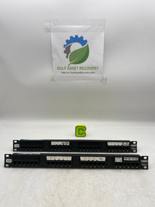 AMP NetConnect 406330-1 T568B 24-Port Patch Panel, Cat. 5e *Lot of (2)* (Used)