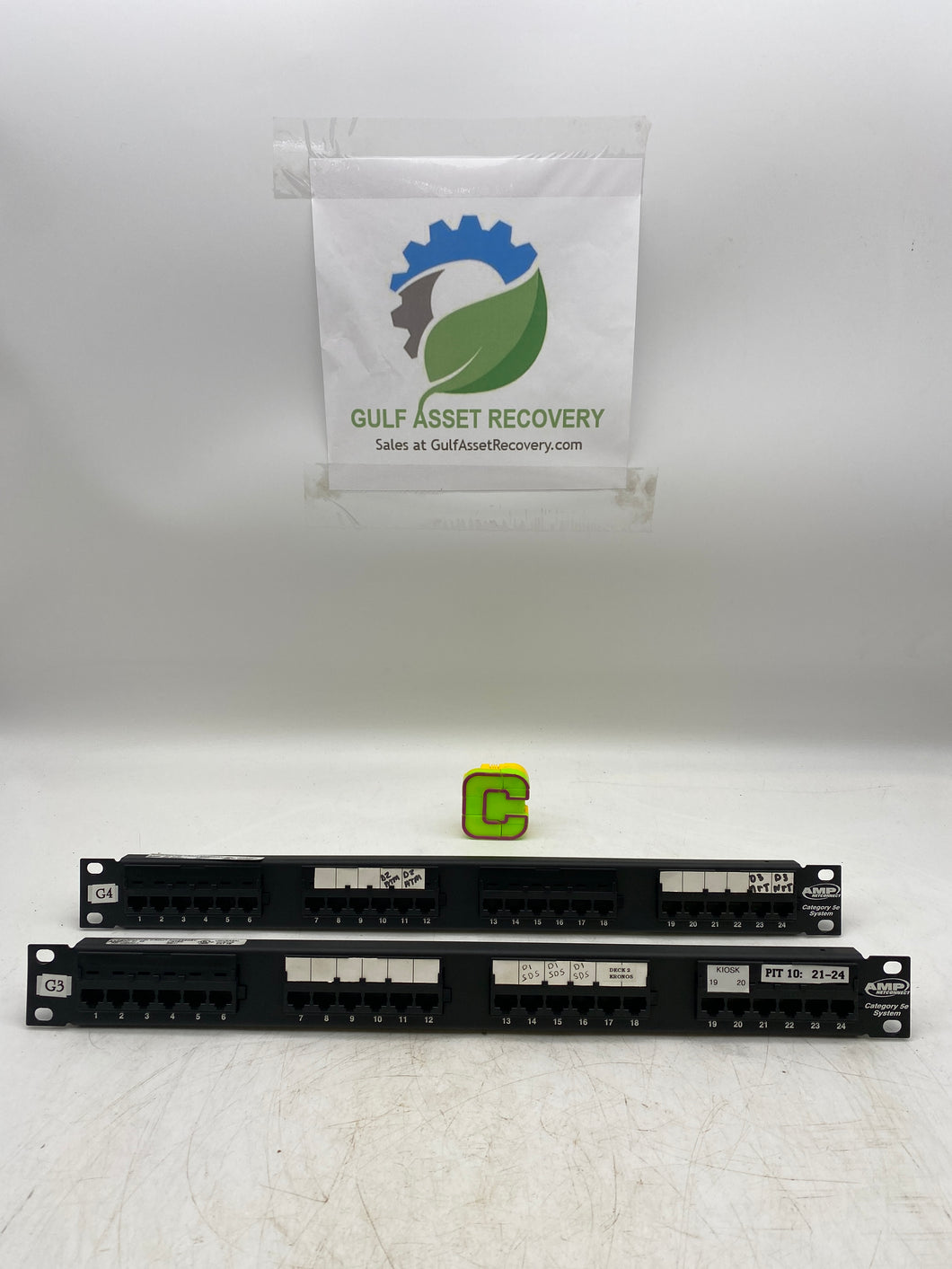 AMP NetConnect 406330-1 T568B 24-Port Patch Panel, Cat. 5e *Lot of (2)* (Used)