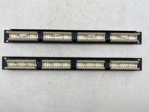AMP NetConnect 406330-1 T568B 24-Port Patch Panel, Cat. 5e *Lot of (2)* (Used)