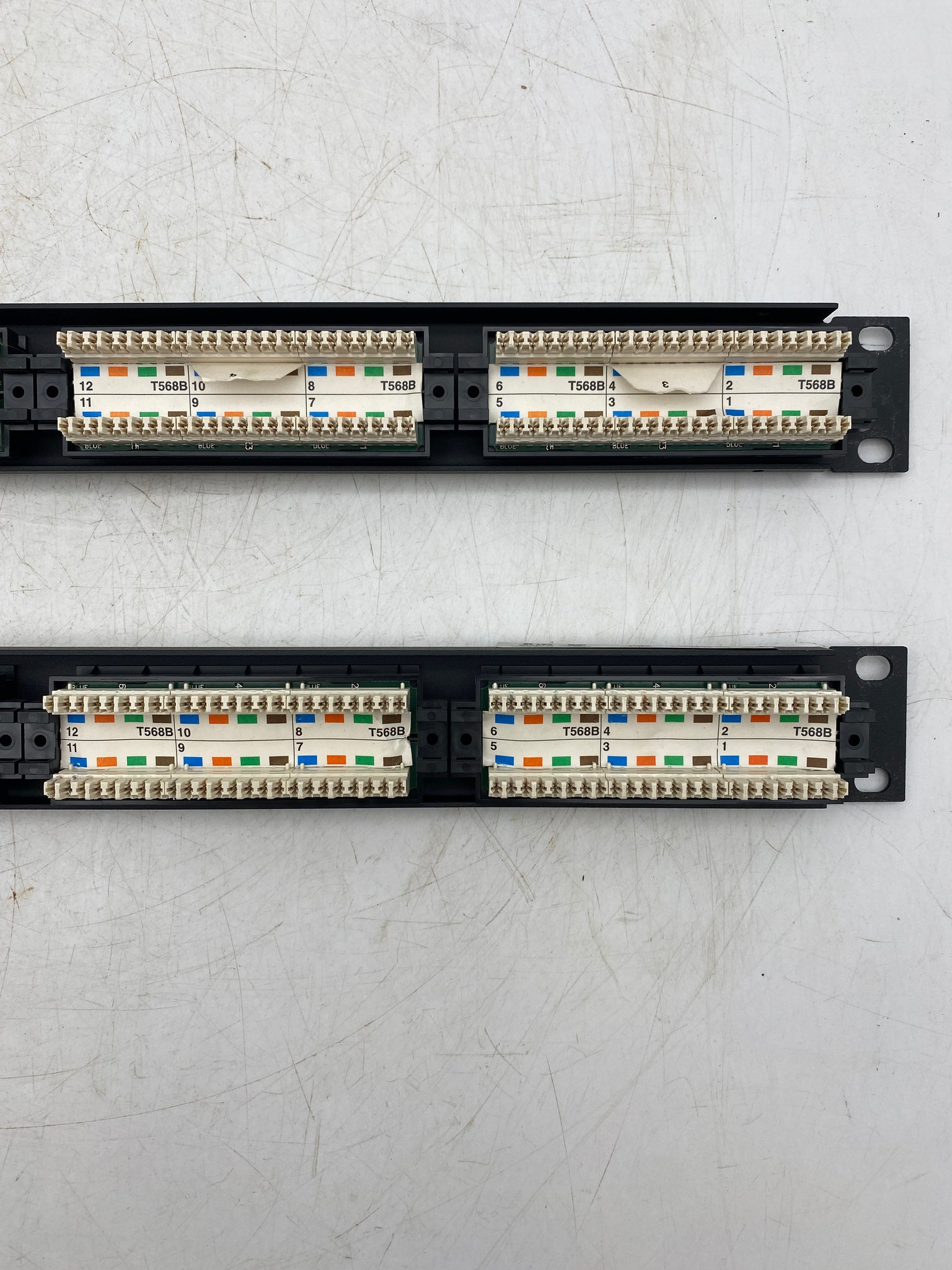 AMP NetConnect 406330 1 T568B 24 Port Patch Panel Cat. 5e Lot of