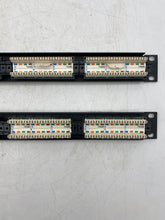 Load image into Gallery viewer, AMP NetConnect 406330-1 T568B 24-Port Patch Panel, Cat. 5e *Lot of (2)* (Used)