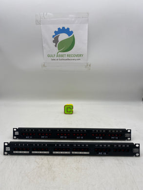 Hubbell MCC5803110A19E T568B 24-Port Patch Panel, Cat. 5 *Lot of (2)* (Used)