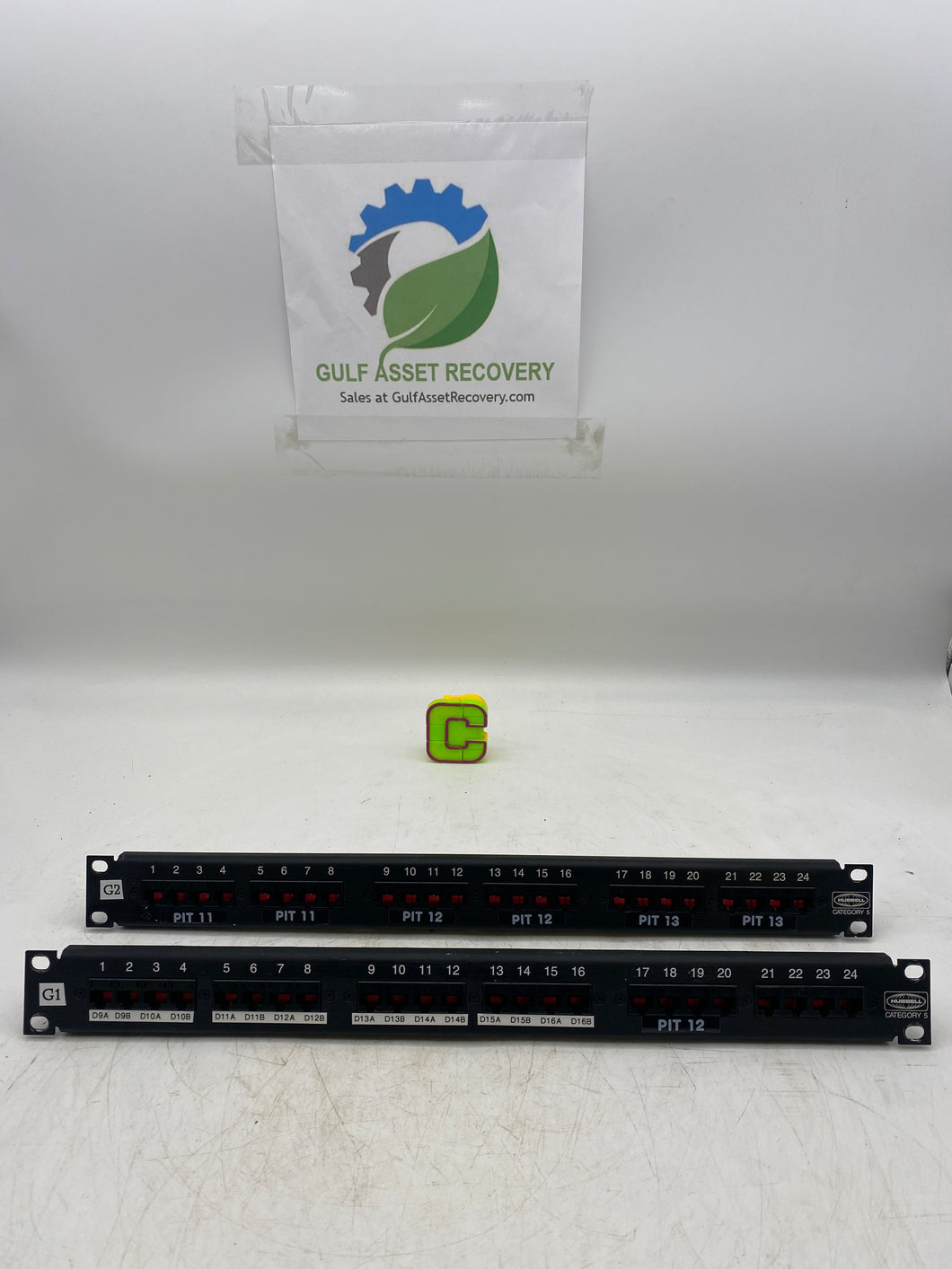 Hubbell MCC5803110A19E T568B 24-Port Patch Panel, Cat. 5 *Lot of (2)* (Used)