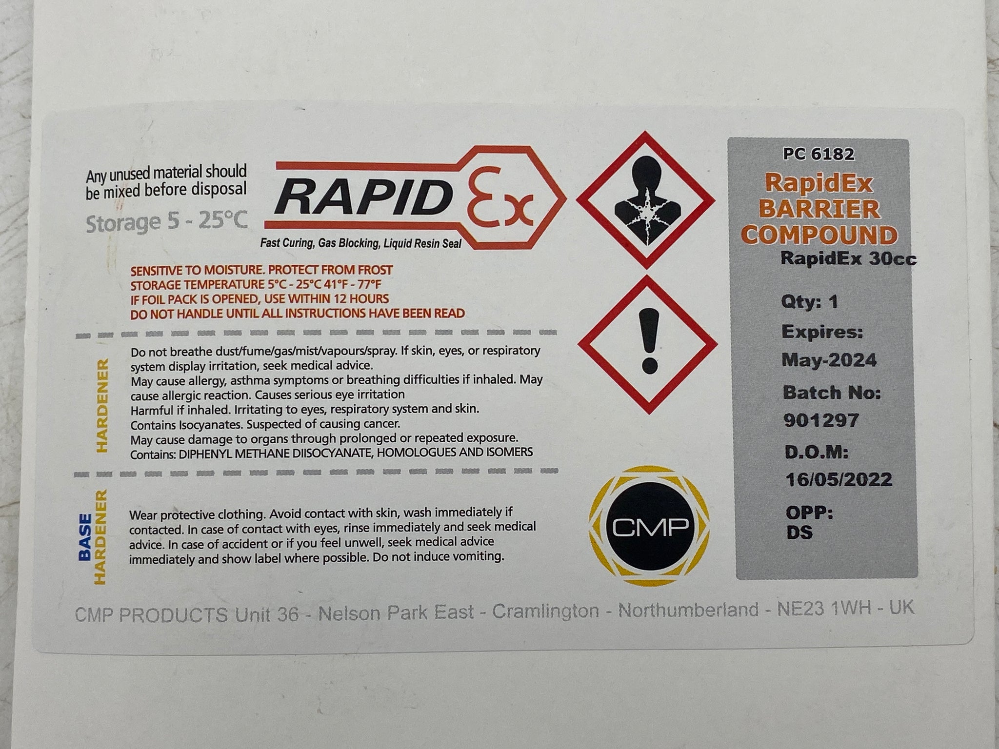 Cmp Rpidex CMP PC-6182 RapidEx30 Barrier Compound, 30cc (New) – Gulf Asset Recovery