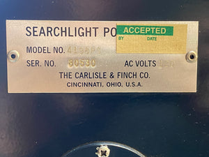 Carlisle & Finch 4198PS Searchlight Power Supply, 120VAC (For Parts)