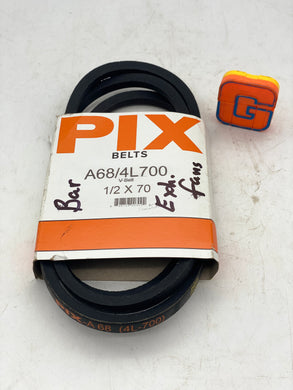 PIX A68/4L700, V-Belt 1/2 X 70, *Lot of (4)* (New)