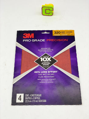 3M 26320PGP-4 320 Grit Sanding Sheets (Open Box)