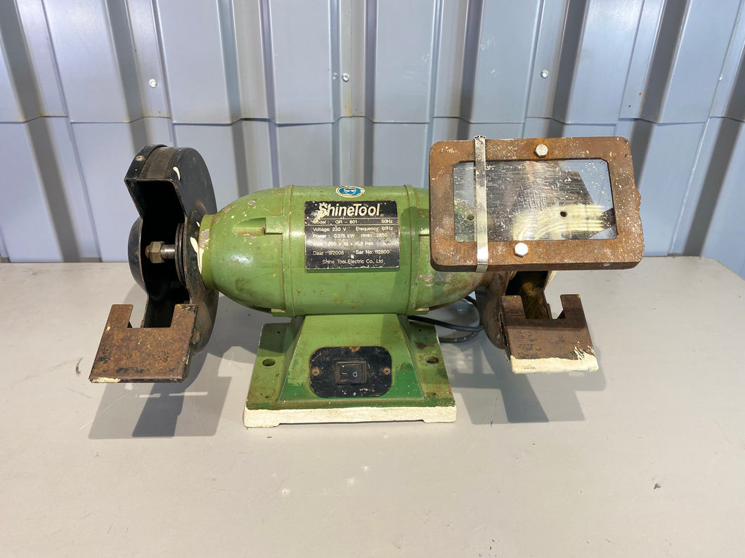 ShineTool GR-801 Bench Grinder, 230V, 200mm/7.87in (Used)