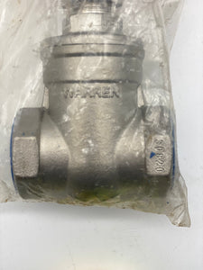 Warren S0820 CF8M 1" Gate Valve (New)
