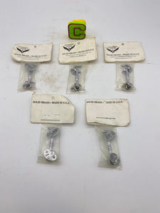Phoenix Lock 220 Solid Brass Door Hook Set *Lot of (5)* (New)