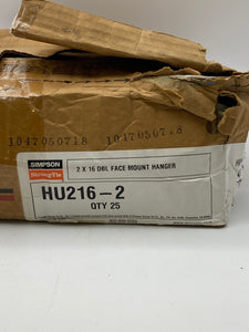 Simpson Strong-Tie HU216-2 DBL Face Mount Hanger *Box of (25)* (Open Box)