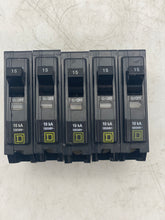 Load image into Gallery viewer, Square D Q0B61 Single Pole Circuit Breaker, 15 Amp *Lot of (5)* (Used)