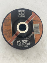 Load image into Gallery viewer, PFERD PS-Forte E125-6 A30 P PSF 5&quot;x1/4&quot;x7/8&quot; INOX Stainless Grinding Wheel *Box of (10)* (Open Box)