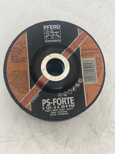 PFERD PS-Forte E125-6 A30 P PSF 5"x1/4"x7/8" INOX Stainless Grinding Wheel *Box of (10)* (Open Box)