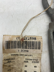 Grainger 2G-598, 5/16" X 9 9/16" Eye to Eye Turnbuckle, * Lot of (4)* (No Box)