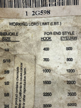 Load image into Gallery viewer, Grainger 2G-598, 5/16&quot; X 9 9/16&quot; Eye to Eye Turnbuckle, * Lot of (4)* (No Box)