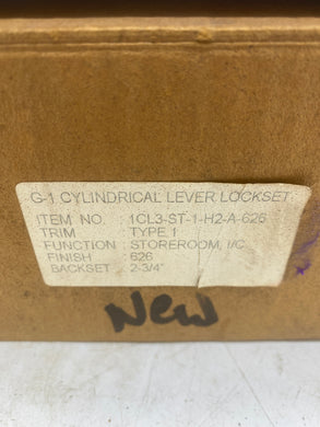 Oak Security Group G-1 Cylindrical Lever Lockset, Item# 1CL3-ST-1-H2-A-626 (Listed For Parts)