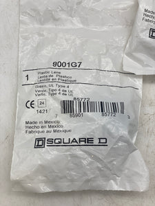 Square D 9001G7 Green Plastic Lens, *Lot of (3) Lenses* (New)