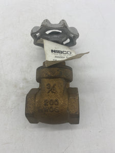 Nibco T-18 & T-29, 3/4" Gate Valve, Bronze, 200 WOG, 200 W *Lot of (2)* (No Box)
