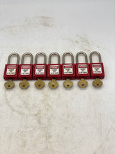 Load image into Gallery viewer, Master Lock 410KAS6RED Lockout Padlock w/ Key *Lot of (7)* (No Box)