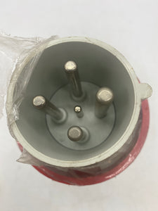 Pluso PEW 6363SV, 63-6H/380/415, 3P IP67, Mobile Plug, Red, Straight (No Box)