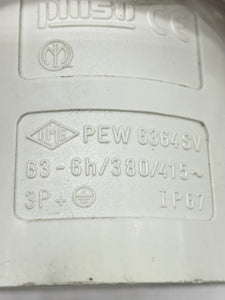 Pluso PEW 6363SV, 63-6H/380/415, 3P IP67, Mobile Plug, Red, Straight (No Box)