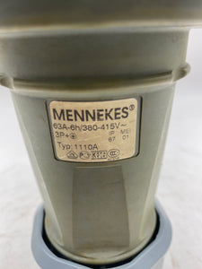 Mennekes 1110A 63A-6h/380-415V Pin and Sleeve Plug Connector, *Lot of (3)* (Used)