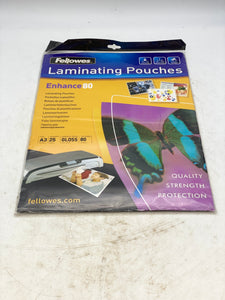 Fellowes 5396403 ImageLast A3 80 Mic. Laminating Pouch 25pk *Lot of (4)* (New)