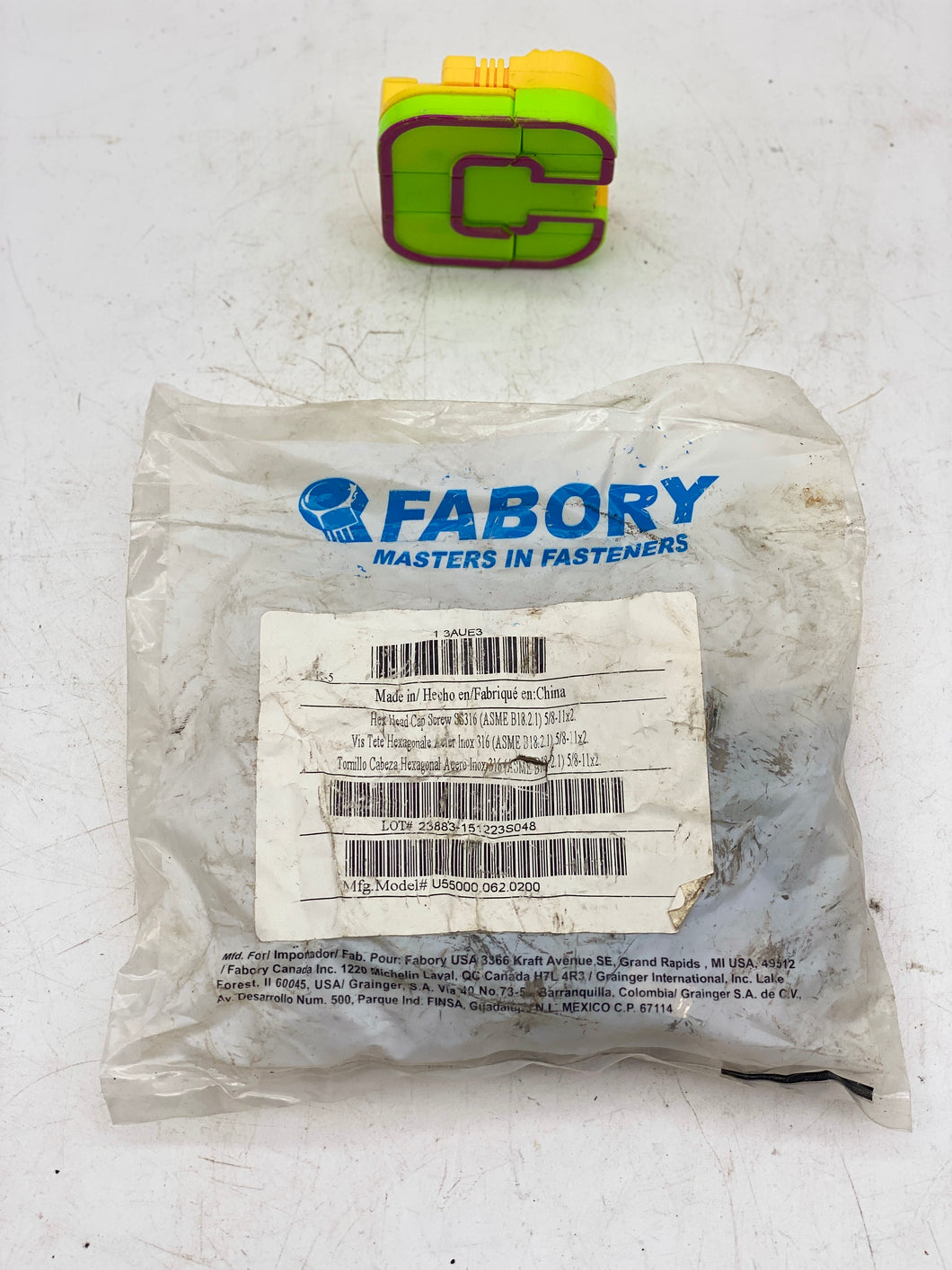 Fabory U55000.062.0200 Hex Head Cap Screw, 5/8