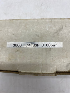 Pressure Transmitter, Model 3000, 0-60 Bar, 1/4"BSP Thread (Used)