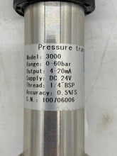 Load image into Gallery viewer, Pressure Transmitter, Model 3000, 0-60 Bar, 1/4&quot;BSP Thread (Used)