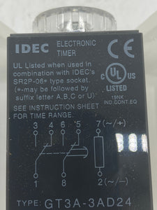 IDEC GT3A-3AD24 Electronic Timer, 8 Pin (Open Box)