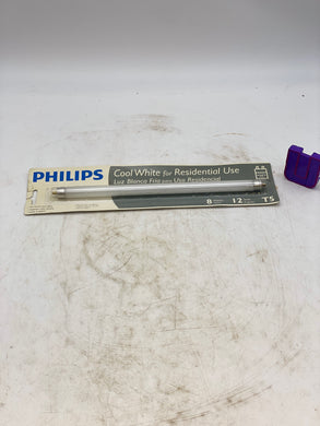 Philips F8T5/CW Plus Cool White Fluorescent Tube Light Bulb, 8W, 12