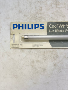 Philips F8T5/CW Plus Cool White Fluorescent Tube Light Bulb, 8W, 12" *Lot of (3)* (New)