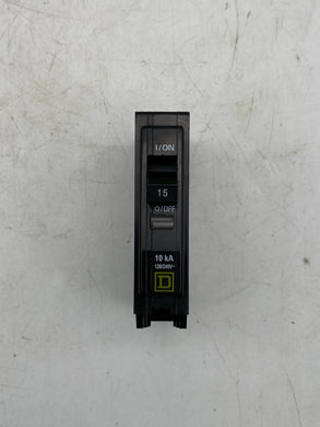 Square D Q0B115 Single Pole Circuit Breaker, 15 Amp *Lot of (10)* (Used)