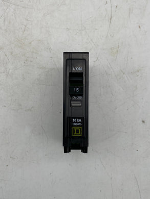 Square D Q0B115 Single Pole Circuit Breaker, 15 Amp *Lot of (5)* (Used)