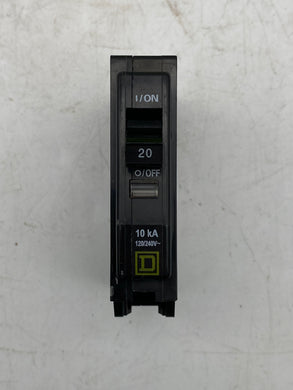 Square D Q0B120 Single Pole Circuit Breaker, 20 Amp *Lot of (18)* (Used)