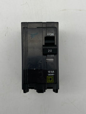 Square D Q0B220 2-Pole Circuit Breaker, 20 Amp *Lot of (4)* (Used)